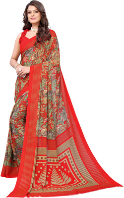 YASHIKA Printed Daily Wear Georgette Saree(Red)