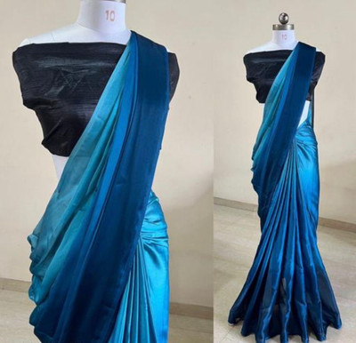 SAREEYA16 Printed Daily Wear Georgette Saree(Light Blue)