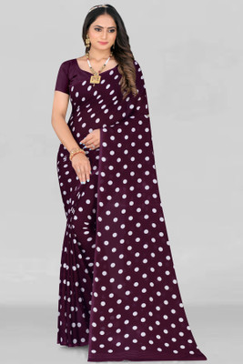 Divastri Printed, Self Design Daily Wear Georgette Saree(Purple, White)