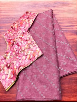 Sachita Printed Daily Wear Organza Saree(Pink)