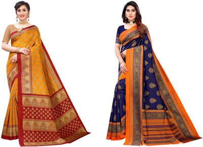 SVB Sarees Printed Bollywood Art Silk Saree(Multicolor)