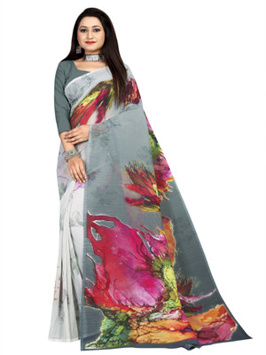 miracletex Digital Print Bollywood Georgette Saree(Multicolor)