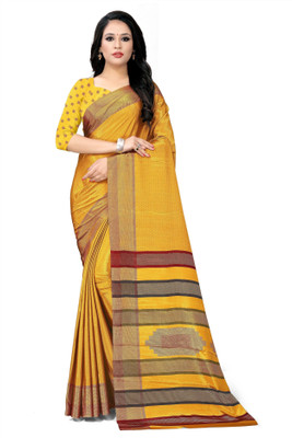Divastri Printed Daily Wear Crepe, Silk Blend Saree(Multicolor)