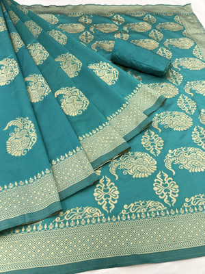 NESHVI ENTERPRISE Woven Banarasi Jacquard Saree(Black)