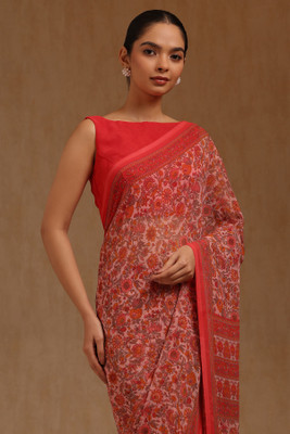 soch Floral Print Daily Wear Georgette Saree(Pink)