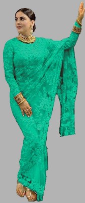 Tirth International Embroidered Bollywood Net Saree(Light Green)