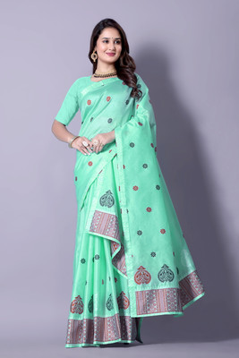 vraj enterprise Printed Mekhela Chador Pure Silk Saree(Multicolor)