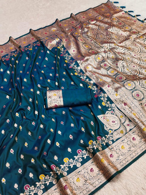 Pandadi Saree Woven Banarasi Cotton Silk Saree(Multicolor)