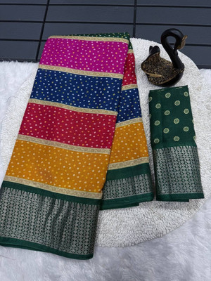 HB VENTURE Printed Kalamkari Art Silk Saree(Multicolor)
