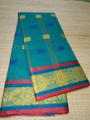 Aishani tant saree Self Design Tant Pure Cotton Saree(Yellow)