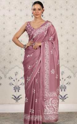 Anand Sarees Printed, Floral Print Bollywood Chiffon Saree(Pink)