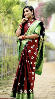 rgsaree Woven Banarasi Jacquard Saree(Blue)