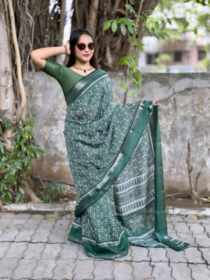S.R.TEXTILES Printed Kalamkari Georgette Saree(Multicolor)