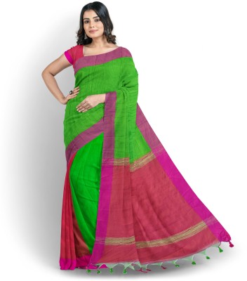 Mayabi Woven Handloom Cotton Silk Saree(Multicolor)