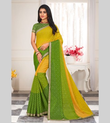 Laxmipati Sarees Printed Bollywood Chiffon Saree(Multicolor)