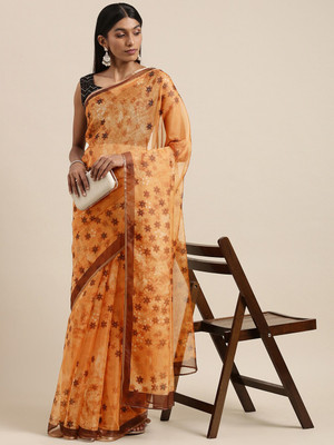 Anouk Rustic Solid/Plain Bollywood Georgette Saree(Blue)