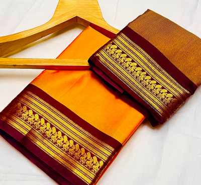 Fashion Club Collection Woven Bollywood Cotton Silk Saree(Multicolor)