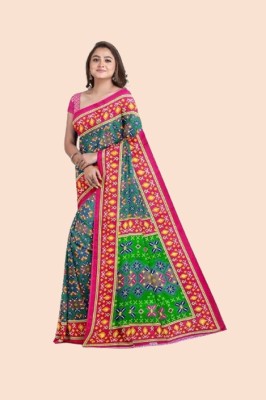 Ruhabs Printed Daily Wear Crepe Saree(Multicolor)