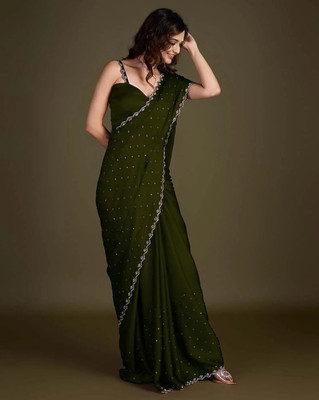 HEMLATA ENTERPRISE Embellished Bollywood Tussar Silk Saree(Light Green)
