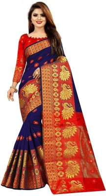 SVB Sarees Woven Bandhani Jacquard Saree(Multicolor)