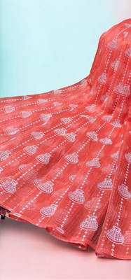 Sachita Striped Daily Wear Georgette Saree(Pack of 2, Red)