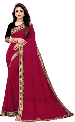 Jevlan Self Design Jamdani Art Silk Saree(Maroon)