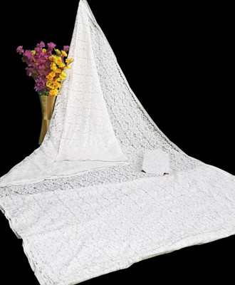 Fashion Nexa Dyed Bollywood Net Saree(White)