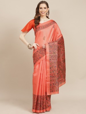 Ratnavati Self Design Bollywood Georgette Saree(Orange)