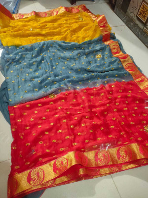 KAKADIYA CREATION Digital Print Bollywood Chiffon Saree(Multicolor)