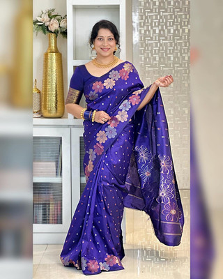Begum Collection Self Design Kanjivaram Art Silk Saree(Multicolor)