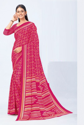 Panchvati NX Printed Bollywood Crepe Saree(Pink)