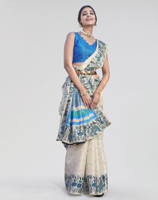 ANIRAV Printed Mysore Art Silk Saree(Multicolor)
