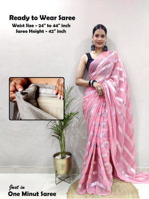 Riddhi textile Hub Self Design Bollywood Georgette Saree(Pink)