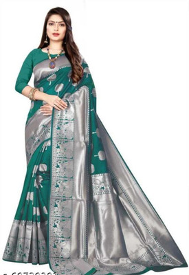 Heer Enterprise Self Design Banarasi Jacquard Saree(Multicolor)