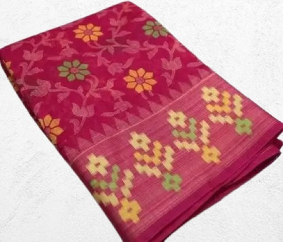 Suntex Printed Mysore Pure Silk Saree(Pink)