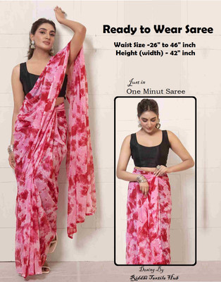 Riddhi textile Hub Self Design Bollywood Georgette Saree(Multicolor)