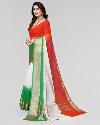 Aarunika BS Digital Print Bollywood Art Silk Saree(Multicolor)