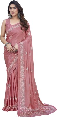 Priyashi Printed Bollywood Tussar Silk Saree(Pink)