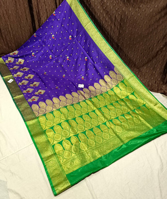Spewim Woven Banarasi Art Silk Saree(Purple)