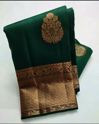 Aadvika Woven Kanjivaram Jacquard Saree(Green)