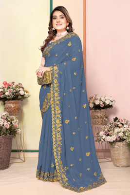 Radheradhey Georgette Embroidered Blouse Material
