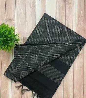 A R HANDLOOM Woven Bollywood Viscose Rayon, Silk Blend Saree(Black)