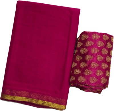 SainiVastra Self Design Bollywood Chiffon Saree(Pink)