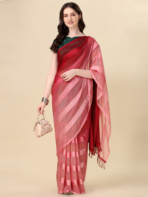 Granthva Fab Self Design Bollywood Silk Blend Saree(Maroon)