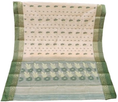 Monde Avenir Woven Banarasi Tussar Silk Saree(Beige, Green)