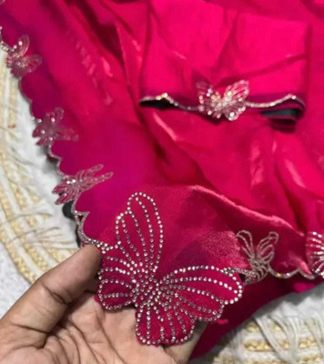 Vaishnavi sarees Printed Daily Wear Chiffon Saree(Pink)