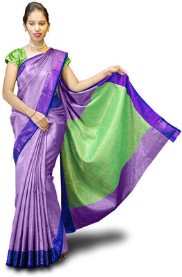 Spewim Woven Banarasi Art Silk Saree(Grey)