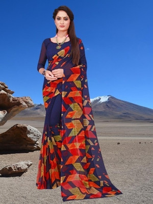 Suali Digital Print Bollywood Georgette Saree(Multicolor)