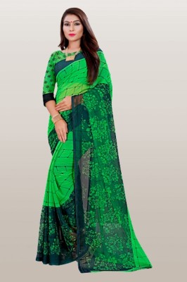 Vimalnath Printed Daily Wear Georgette Saree(Green)