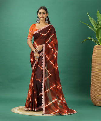 nirmal creation Self Design Bollywood Georgette Saree(Maroon)